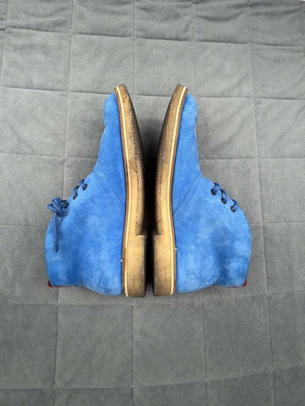 Loro Piana Blue Suede Walk Ankle Chukka Boots US12 EU45